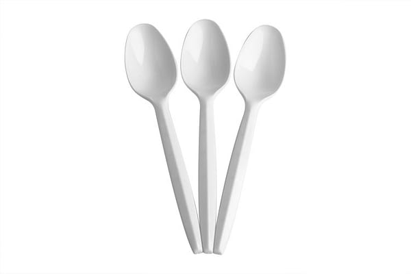 Plastic Disposable White Spoon 100 Pieces - Kabol Ventures